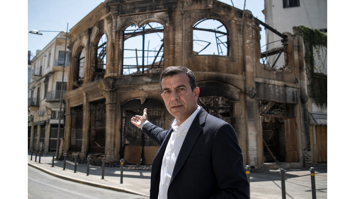 Nicosia mayor proposes restoration of historic Corner building after fire