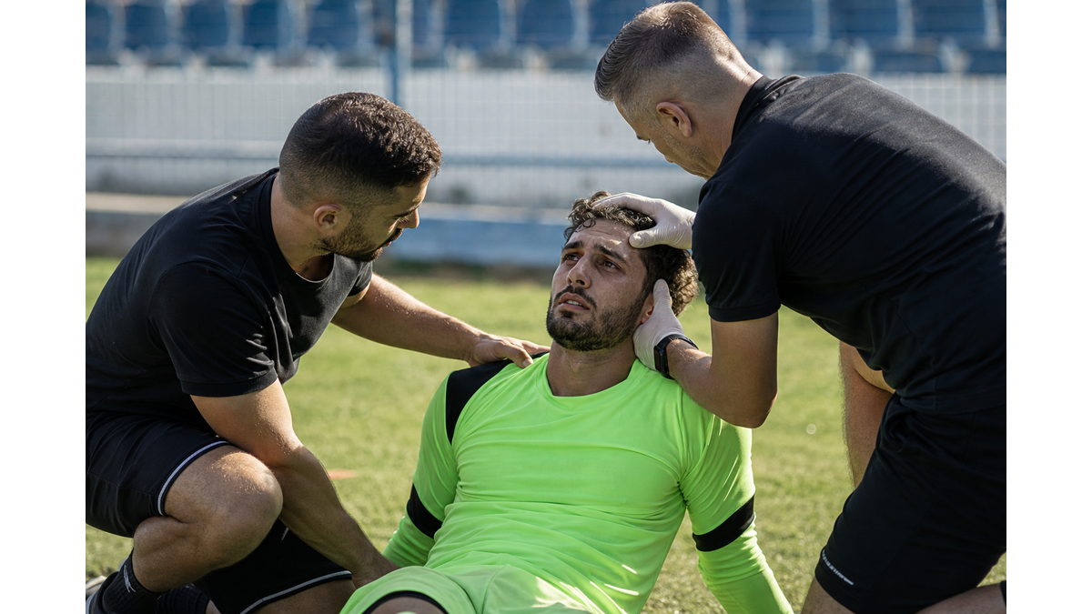 AEK goalkeeper Andreas Paraskevas injured during friendly match