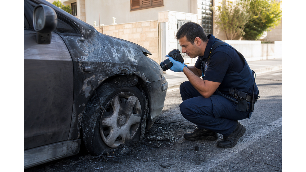 Company car damaged in suspected arson in Limassol