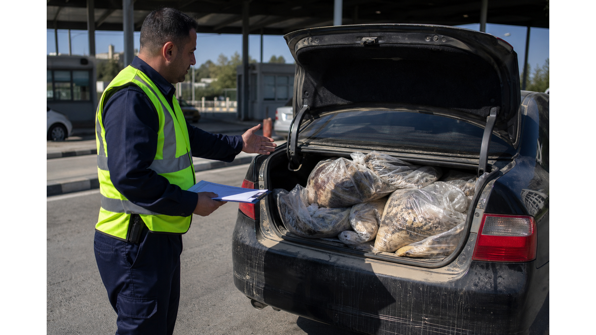 Customs authorities seize 245 kilograms of illegal bovine products at Agios Dometios