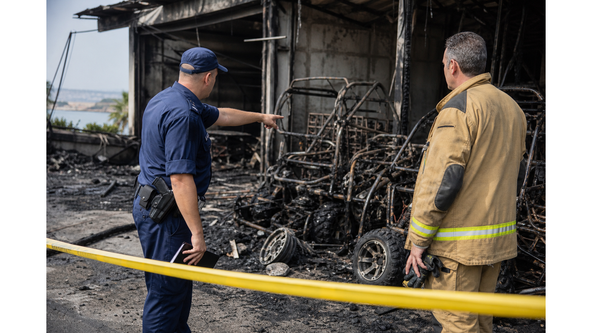 Arson investigation underway after fire at Protaras rental shop