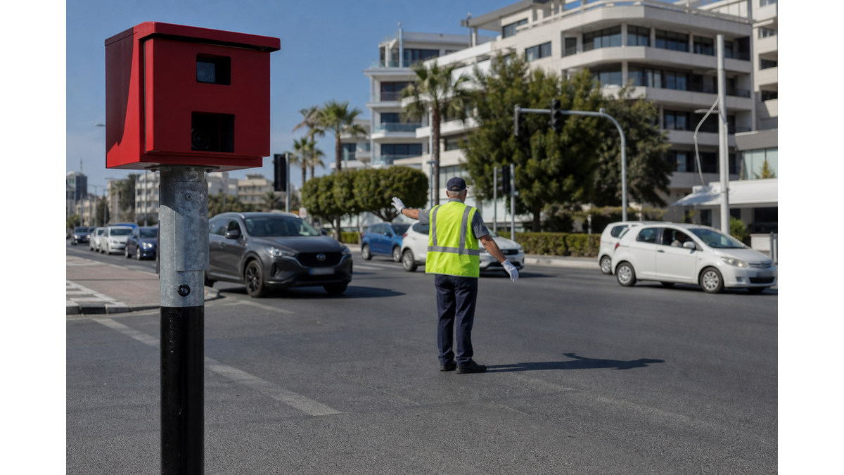 Traffic lights out of service at Enaerios junction in Limassol
