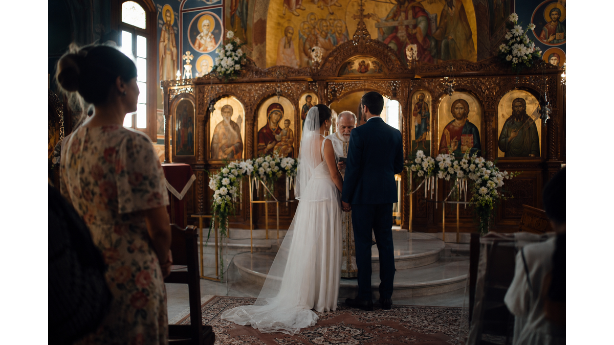Amalia Mastoras marries her partner in a private ceremony