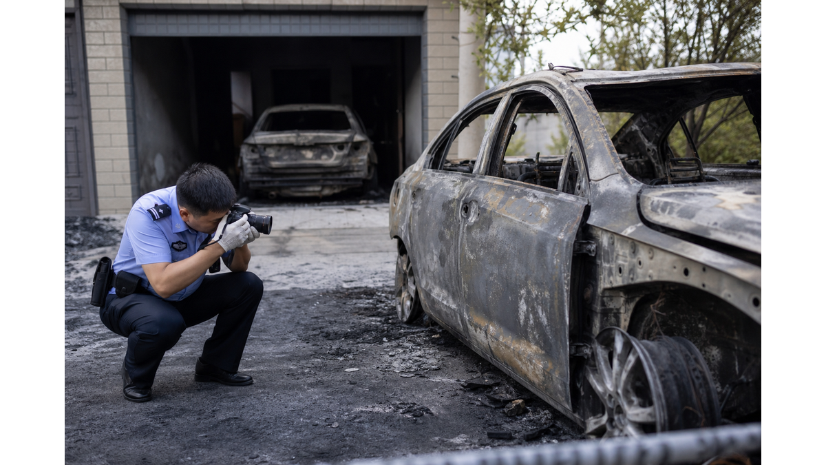 Arson attack destroys three vehicles in Dali