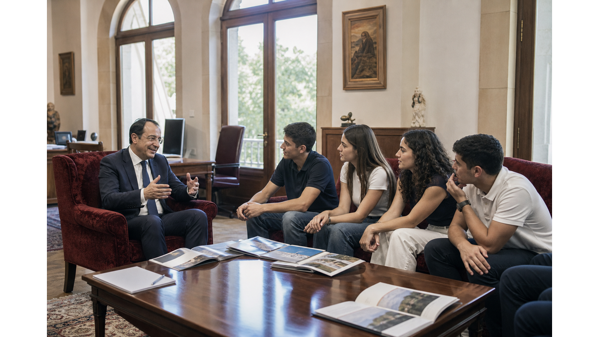 President Christodoulides meets with top-performing students of the Pancyprian Exams