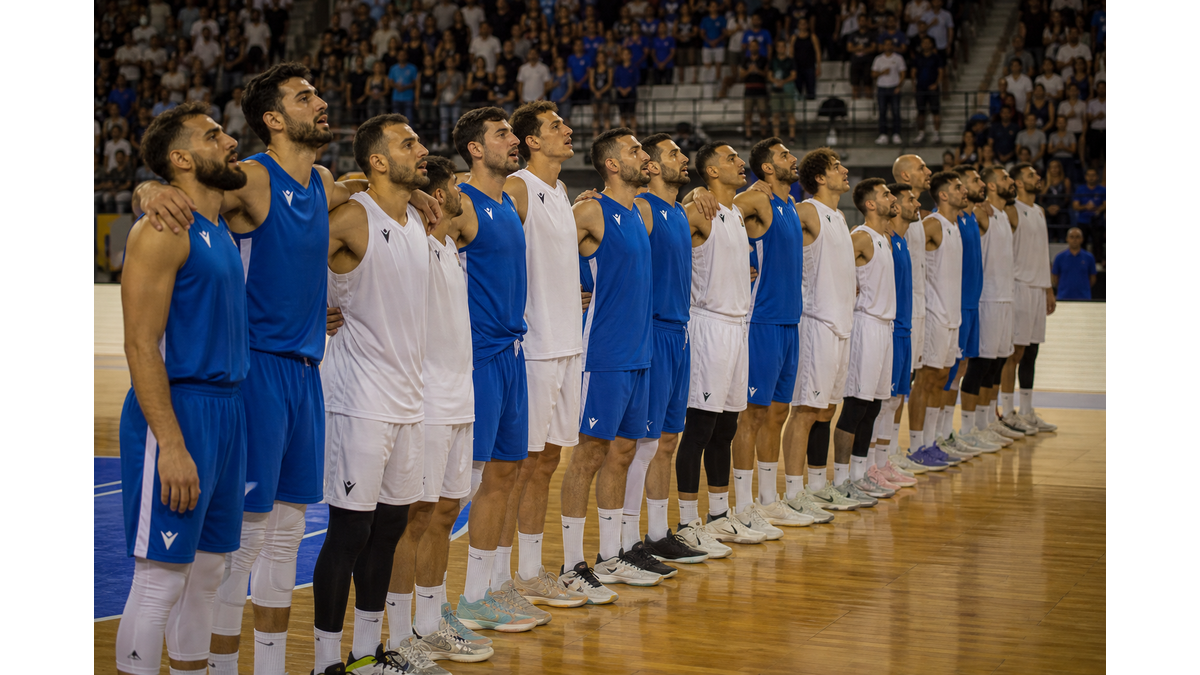 Greece and Cyprus national teams hold joint anthem ceremony at friendly match