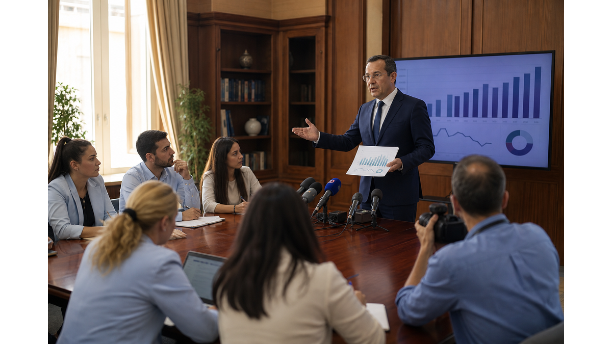 Cypriot Finance Minister presents six-month economic report