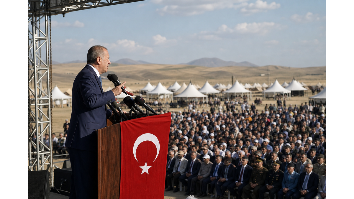 Turkish President Erdogan speaks on the 955th anniversary of the Battle of Manzikert