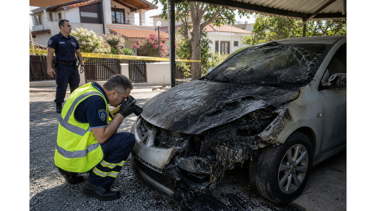 Έρευνες για φωτιά σε αυτοκίνητο στην Περιστερώνα
