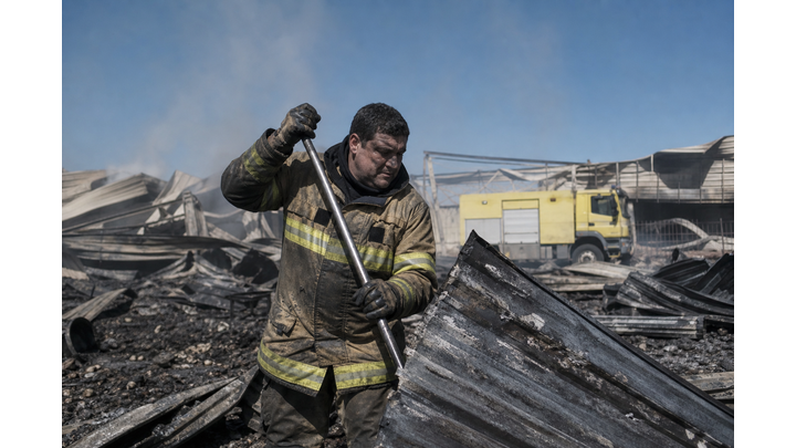 Deadly Russian drone strike on warehouse in Kyiv region