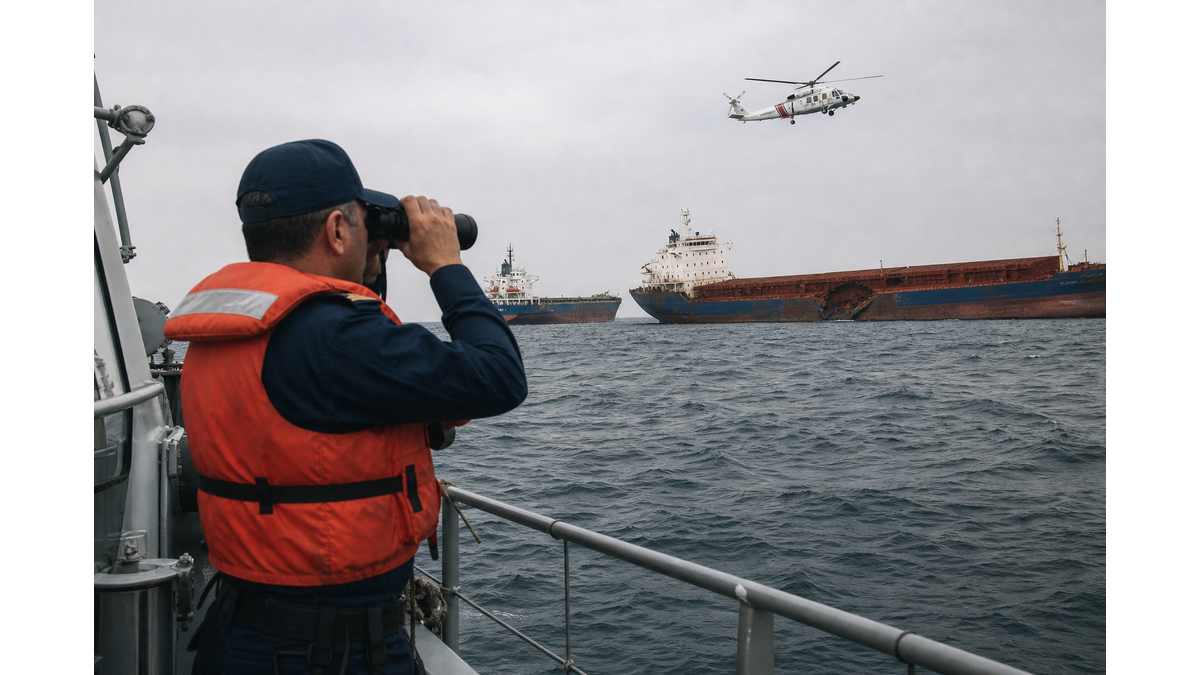 Two commercial ships collide in the Sea of Marmara