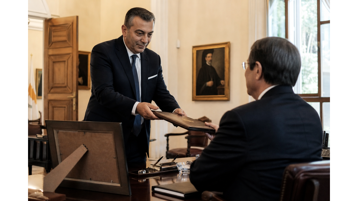 New US ambassador John Breslow presents credentials to President Christodoulides