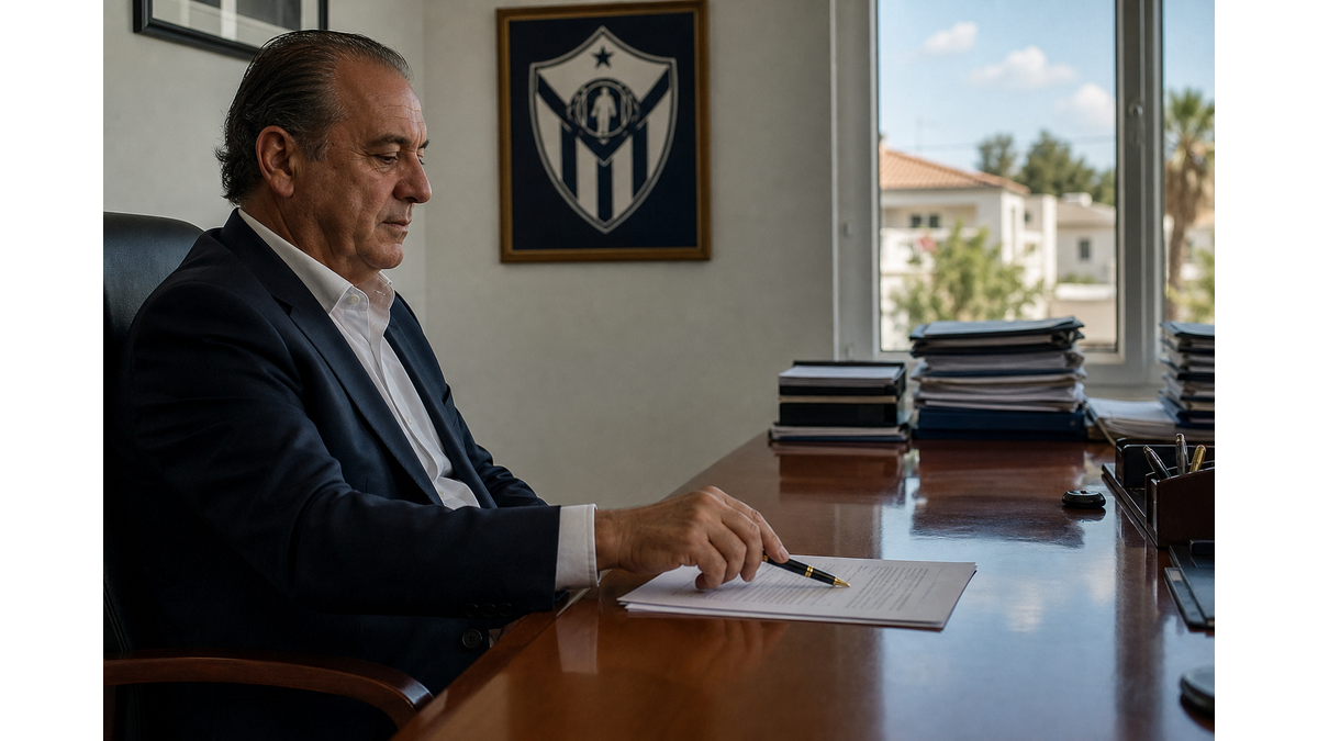 Kyriakos Zivanaris resigns as Apoel club president, replaced by Kostas Schizas
