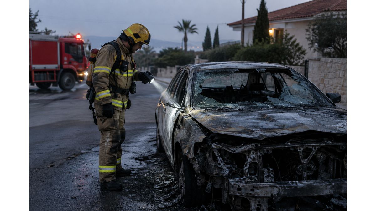 Van set on fire in Limassol