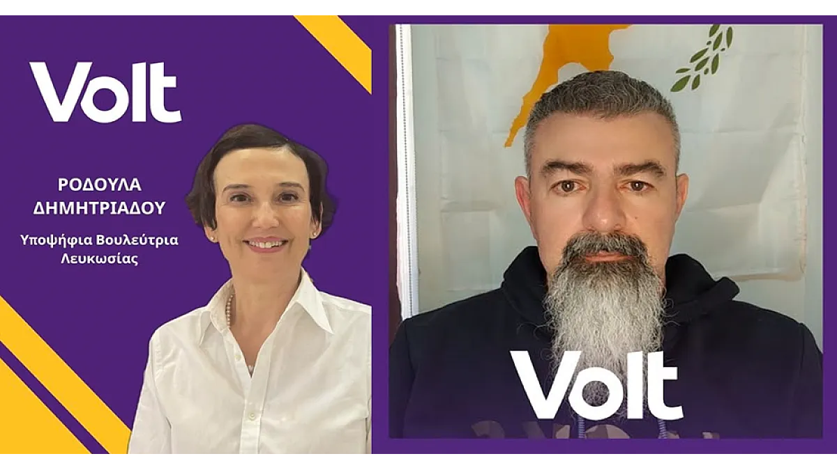 Frixos Vryonidis and Alexandros Apostolides announce Volt Cyprus leadership bids