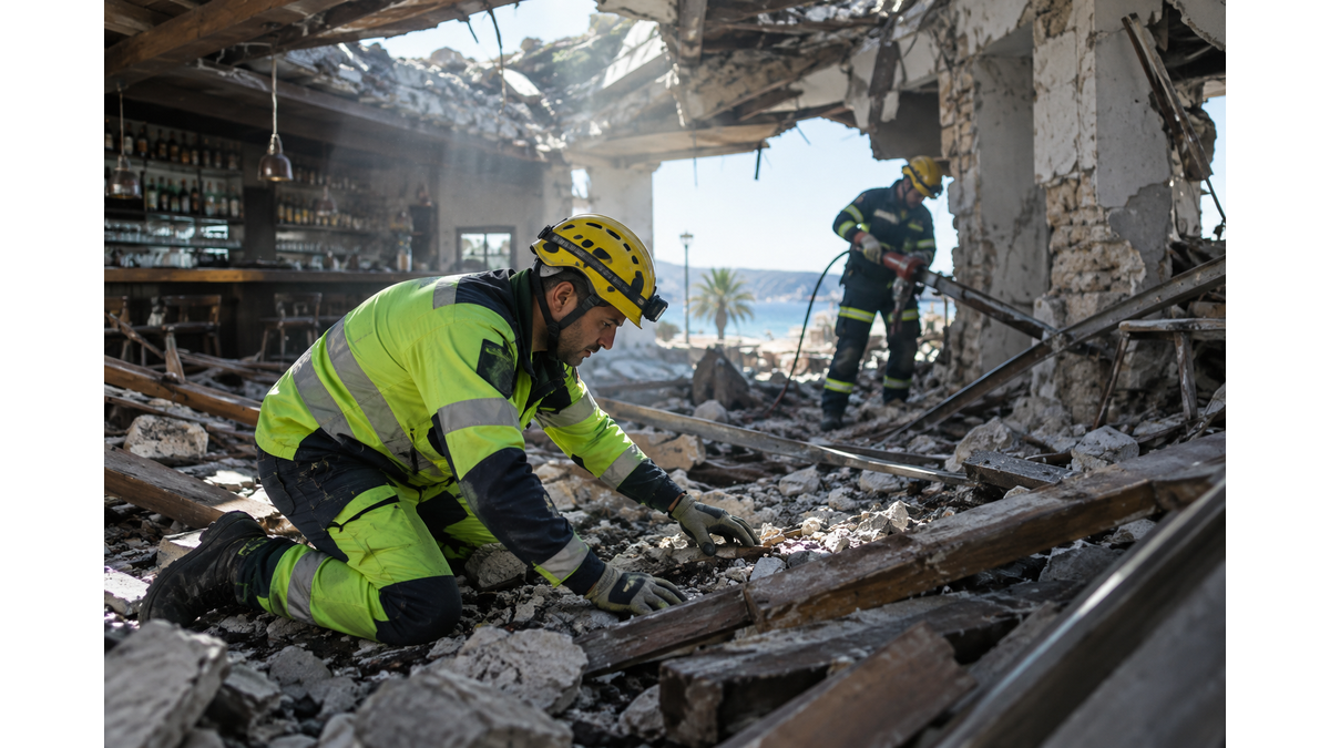 Building collapse in San Vicente de la Sonsierra, Spain