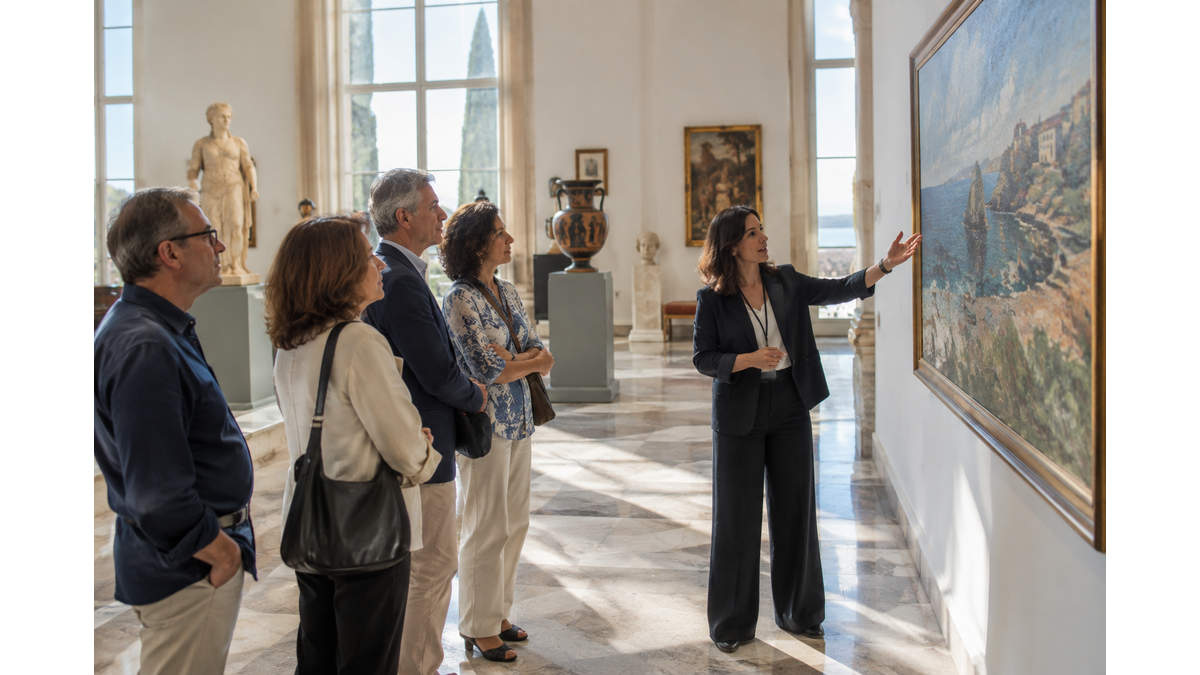Presidential Palace hosts first public art exhibition tour in Cyprus
