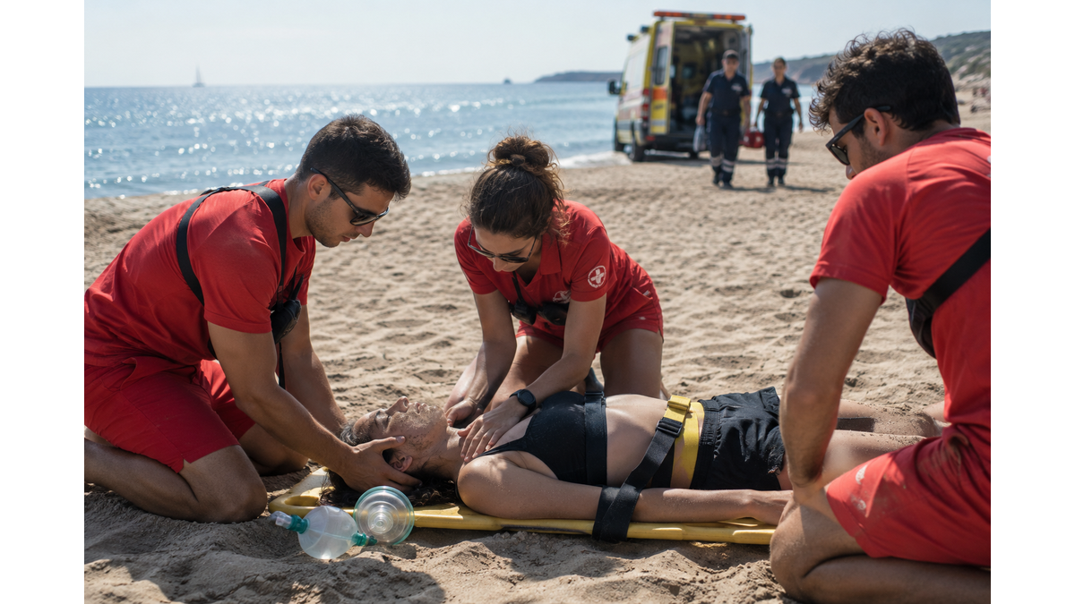 Lifeguards rescue woman from Paphos beach