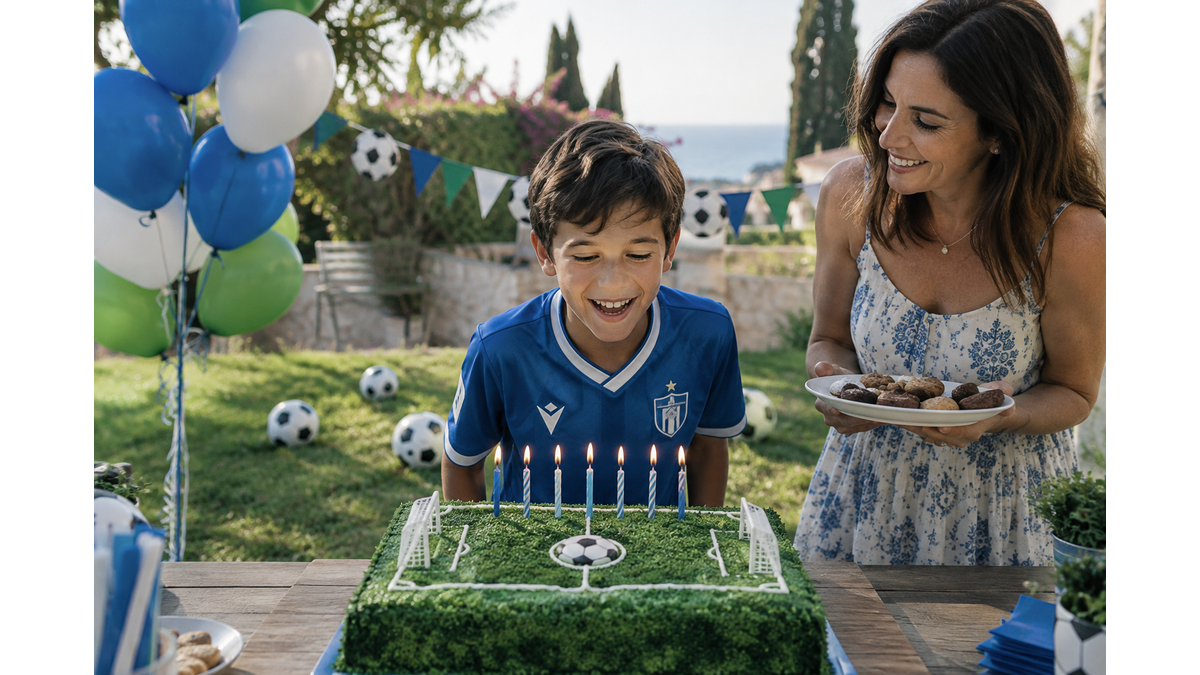 Argyro Rotsidou and Efthimios Diplaros celebrate son's ninth birthday