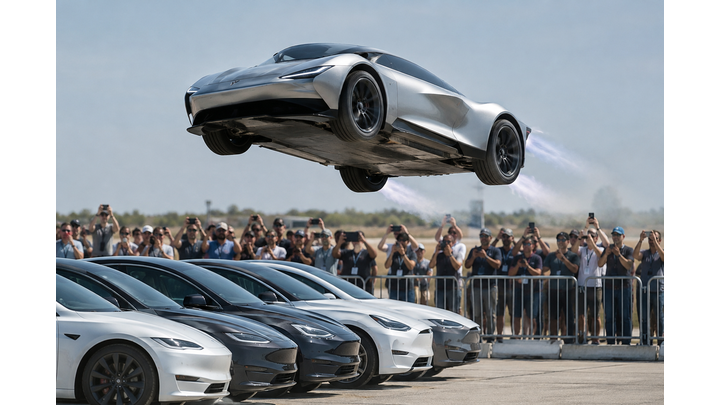 Tesla unveils flying Roadster prototype with SpaceX technology