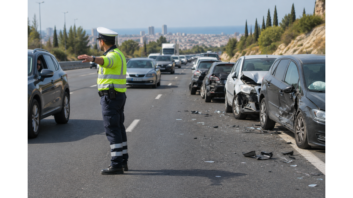 Καραμπόλα τεσσάρων οχημάτων στον αυτοκινητόδρομο Λεμεσού-Λευκωσίας