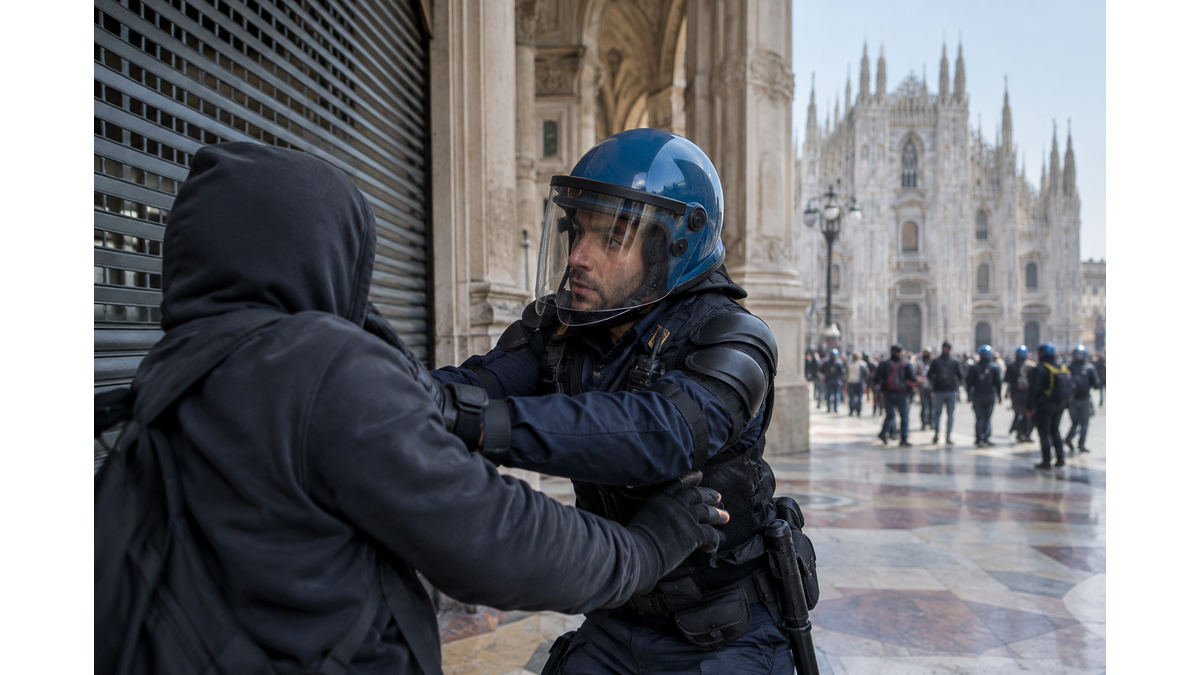 Milan priest goes viral after responding to middle finger gesture during riots