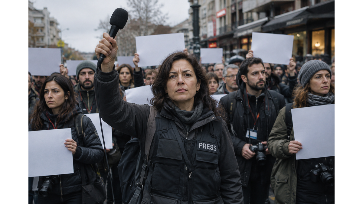 Journalists protest against censorship in Turkey