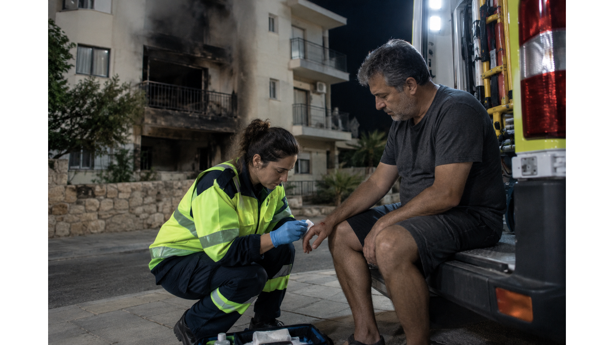 Fire breaks out in a three-storey building in Larnaca