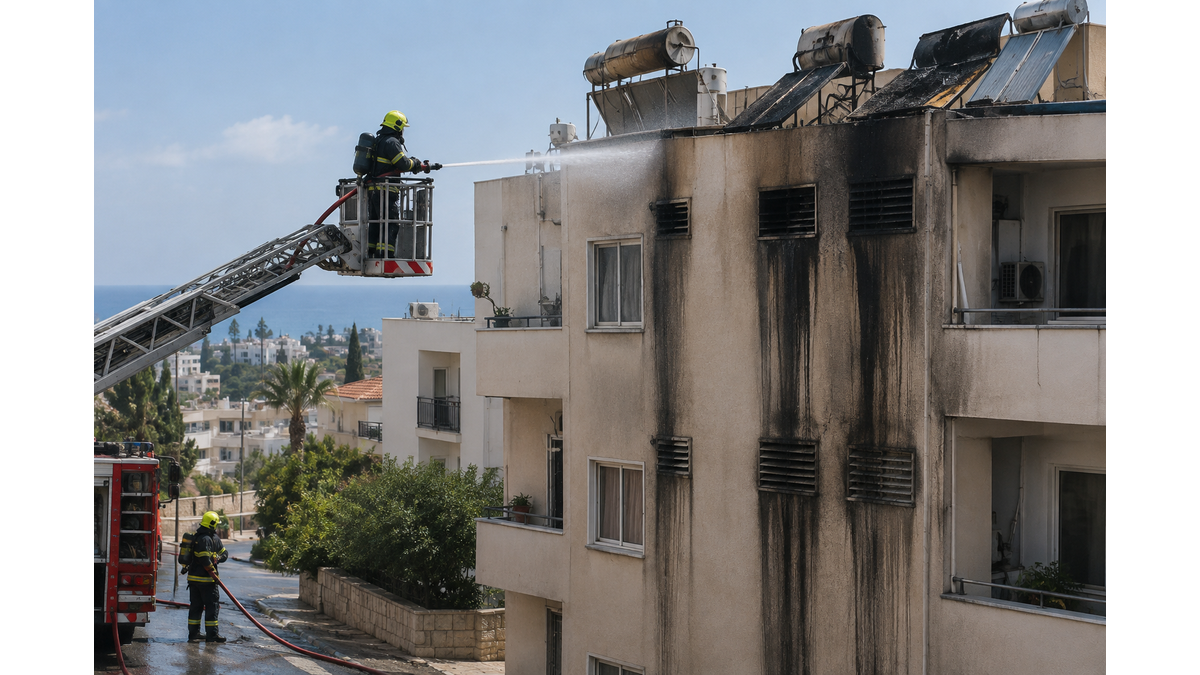 Fire at restaurant in Limassol Old Port