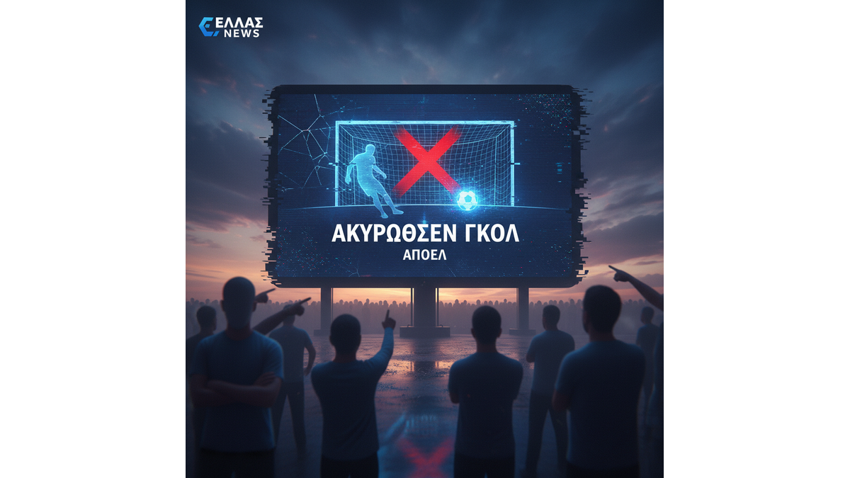 Apollon goal against Pafos FC disallowed following VAR intervention